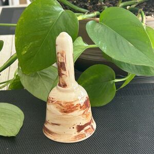 Sitka Clay Bell Ceramic Made in Alaska by Local Artist LPC Colors Brown Cream